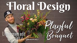 Freestyle Frame Bouquet by Mike Boerma Floral Design Demo 3 Part 1 [upl. by Cleaves74]