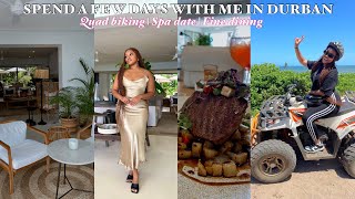 SOLOCATION VLOGSpend a few days with me in Durban  Quad BikingSpa datefine dining amp more [upl. by Otrebor]