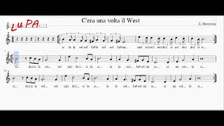 Cera una volta il West  Flauto dolce  Note  Spartito  Karaoke  Canto  Instrumental  Musica [upl. by Flss]