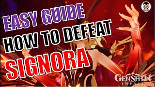 Easy Guide How to defeat La Signora Boss  Genshin Impact [upl. by Docia]