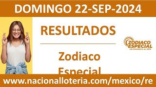 Resultado del sorteo Zodiaco Especial del domingo 22 de septiembre de 2024 [upl. by Eremaj404]