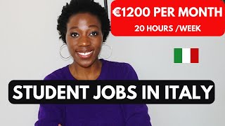 PART TIME JOBS FOR STUDENTS IN ITALY  WORK AS YOU STUDY IN ITALY  CALL ME HILDAGLOSH [upl. by Aniala]