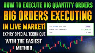 How to execute big quantity orders in any tradeBig order executing in live tradeBy TradeLikeBerlin [upl. by Lledo]