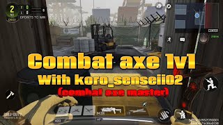 1v1 COMBAT AXE MATCH on codm WITH THE FAMOUS tiktoker korosenseii02 JUST FOR FUN [upl. by Cate]