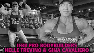 Womens Bodybuilding Chest amp Biceps Workout  Helle Trevino amp Gina Cavaliero [upl. by Burtie]