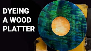 Dyeing a Wood Platter [upl. by Gilford564]