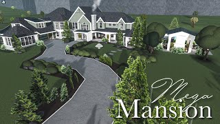 MEGA MANSION BLOXBURG SPEEDBUILD WITH POOL [upl. by Eisak]