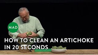 How to Clean an Artichoke in 20 Seconds  Pierre Koffmann [upl. by Powell]