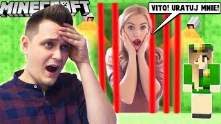 RATUJĘ MOJĄ DZIEWCZYNĘ Z SLIME WIĘZIENIA W MINECRAFT  Vito i Bella [upl. by Lombard466]