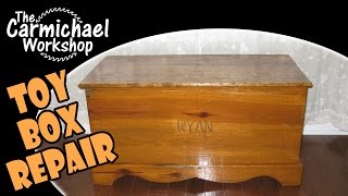 Heirloom Toy Box Repair and Refinishing Woodworking Project [upl. by Aleel889]