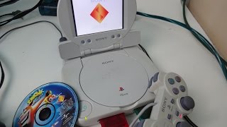 PSone slim with lcd review  how to use the lcd with other systems TECH [upl. by Aramoix682]