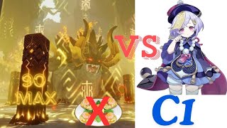 C1 Solo Qiqi No Food VS Azhdaha Genshin Impact [upl. by Debbie]