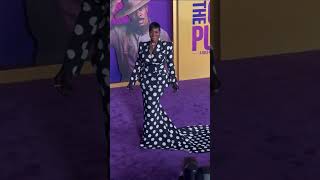 Fantasia stuns in Sergio Hudson for TheColorPurple world premiere in LA [upl. by Skiba]