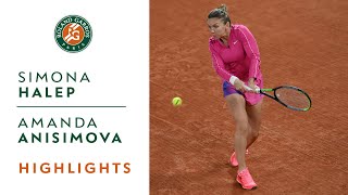 Simona Halep vs Amanda Anisimova  Round 3 Highlights I RolandGarros 2020 [upl. by Etteuqaj539]