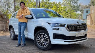 2022 Skoda Kodiaq Facelift Real Life Review  Worth Buying Over Fortuner [upl. by Devaj]