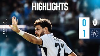 Highlights  Empoli  Napoli 01  Serie A  8ª giornata [upl. by Arahahs501]