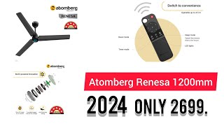 Atomberg renesa 1200mm review amp nstallation atomberg fan renesa BLDC Ceiling Fan Remote Controlled [upl. by Danialah]