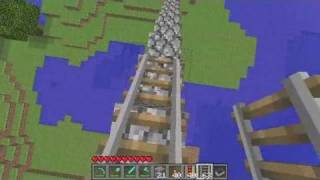 Minecraft Tutorial How to Make a Minecraft Roller Coaster [upl. by Vinaya]