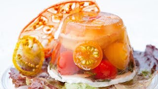 Shrimp Tomato Goat Cheese Aspic  How to Make Aspic  Meat Jelly Aspic Recipe [upl. by Delle761]