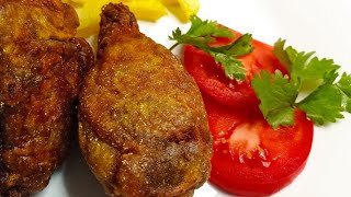 How to make crispy fried chicken without eggs or milk simple fried chicken recipe [upl. by Pretrice]