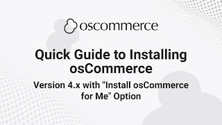 Quick Guide to Installing osCommerce Version 4x with quotInstall osCommerce for Mequot Option [upl. by Evania878]