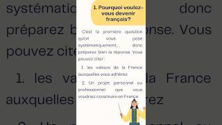 question pour naturalisation française français naturalisation nationalité [upl. by Keeley]