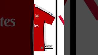 Arsenal home kit history from 1965 and 2024 footballhistory arsenal arsenalfc arsenalfans [upl. by Roxine]