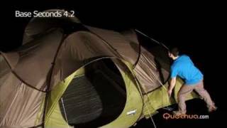 Quechua base seconds 42 hoe stel je de tent best op [upl. by Groark]