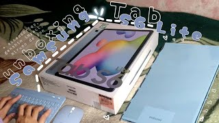 📦 Unboxing Samsung Tab S6 Lite ✵ accessories playing genshin impact watching mirumo de pon [upl. by Stan]