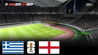 GREECE vs ENGLAND  EUROPEAN QUALIFIERS  Full Match  All Goals  Ultra Realistic PES [upl. by Akit]