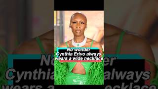 No wonder Cynthia Erivo always wears a wide necklace she’s hiding a secretcelebrity foryou usa [upl. by Shakti325]