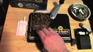 How to Roll Your Own Cigarettes for less than 1 a pack TopOMatic Roller Zig Zag [upl. by Gora]