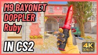 ★ CS2 M9 Bayonet Doppler Ruby  CS2 Knife InGame Showcase 4K [upl. by Peppy]