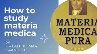 how to study materia medica part 1 [upl. by Enneira]