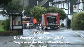 Hochwasser in Schmallenberg  Niedersorpe am 22 August 2007 [upl. by Mendel]