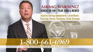 Goldwater Law Firm  Exploding Airbags 2016 [upl. by Tedman]