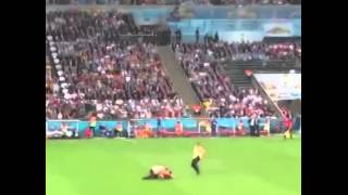 Man Vitaly Runs across field at World Cup Final 2014 [upl. by Lourdes]