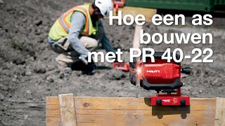 Hoe een constructieas uitzetten met de 1e Nuron roterende laser PR 4022 [upl. by Maxy]