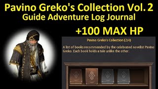 Pavino Grekos Collection Volume 2 Book 8 Adventurer Log Journal Old Moon BDO Black Desert Online [upl. by Inattyrb]