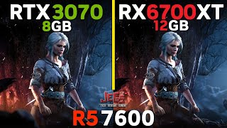 RTX 3070 vs RX 6700 XT  Ryzen 5 7600  Tested in 15 games [upl. by Porush]