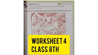 worksheet 4 class 8worksheetclass8 english manishakinraवर्कशीटवर्कबुकworkbookworkbookenglish [upl. by Given806]