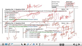 DBT BITP 2024 Question Paper Discussion  Synaptonemal Complex  Genetic Codon  Important Points [upl. by Oryaj215]