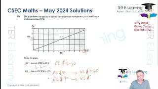 CSEC Maths  May 2024 Paper 2 Solutions Terry David [upl. by Idok]