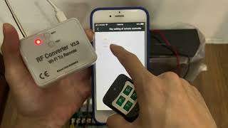 Auto Gate RF WiFi Converter Paring for Safemate App [upl. by Ainollopa]