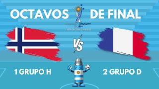 NORUEGA vs FRANCIA  MUNDIAL FIFUSCA ARGENTINAURUGUAY 2024 OCTAVOS DE FINAL [upl. by Llenal237]