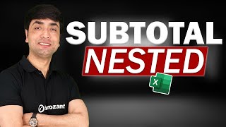 Multi Level SUBTOTAL in Excel  How to Create Nested Subtotal in Excel [upl. by Salta792]