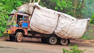 EXTREME DANGEROUS Loaded Truck Driving in Ghat road video  Lorry Truck video  Tipper Lorry video [upl. by Cassie]