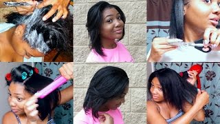 RELAXER DAY 2016 START TO FINISH  Blow Dry Flat Iron Trim amp Style [upl. by Aaren]