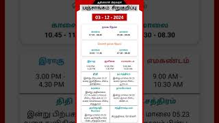 Today Tamil Calendar l Nalla Neram amp Panchangam l December 3 2024 l panchangam nallaneram [upl. by Shaver225]