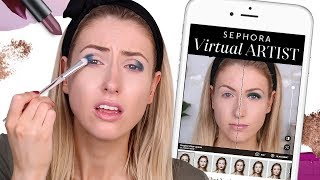 I Tried the SEPHORA VIRTUAL ARTIST MAKEUP APP YIIIIKES [upl. by Domenech361]